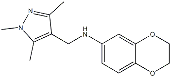 N-[(1,3,5-trimethyl-1H-pyrazol-4-yl)methyl]-2,3-dihydro-1,4-benzodioxin-6-amine Struktur