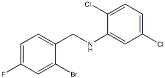 N-[(2-bromo-4-fluorophenyl)methyl]-2,5-dichloroaniline Struktur