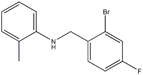 N-[(2-bromo-4-fluorophenyl)methyl]-2-methylaniline Struktur