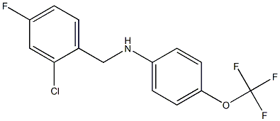 N-[(2-chloro-4-fluorophenyl)methyl]-4-(trifluoromethoxy)aniline Struktur