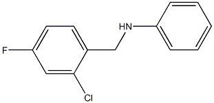 N-[(2-chloro-4-fluorophenyl)methyl]aniline Struktur