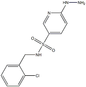 N-[(2-chlorophenyl)methyl]-6-hydrazinylpyridine-3-sulfonamide Struktur