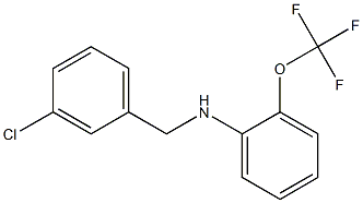 N-[(3-chlorophenyl)methyl]-2-(trifluoromethoxy)aniline Struktur