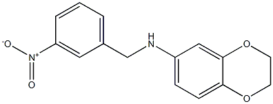 N-[(3-nitrophenyl)methyl]-2,3-dihydro-1,4-benzodioxin-6-amine Struktur