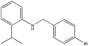 N-[(4-bromophenyl)methyl]-2-(propan-2-yl)aniline Struktur