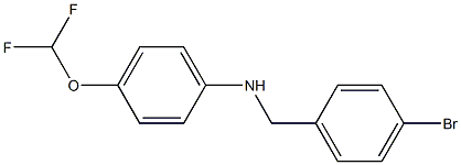 N-[(4-bromophenyl)methyl]-4-(difluoromethoxy)aniline Struktur