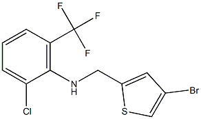 N-[(4-bromothiophen-2-yl)methyl]-2-chloro-6-(trifluoromethyl)aniline Struktur