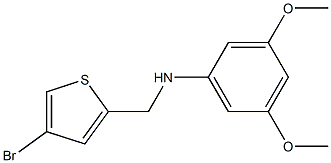 N-[(4-bromothiophen-2-yl)methyl]-3,5-dimethoxyaniline Struktur