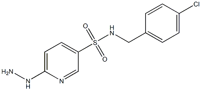 N-[(4-chlorophenyl)methyl]-6-hydrazinylpyridine-3-sulfonamide Struktur