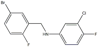 N-[(5-bromo-2-fluorophenyl)methyl]-3-chloro-4-fluoroaniline Struktur