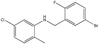 N-[(5-bromo-2-fluorophenyl)methyl]-5-chloro-2-methylaniline Struktur