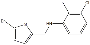 N-[(5-bromothiophen-2-yl)methyl]-3-chloro-2-methylaniline Struktur