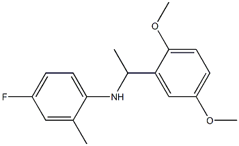 N-[1-(2,5-dimethoxyphenyl)ethyl]-4-fluoro-2-methylaniline Struktur