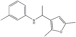 N-[1-(2,5-dimethylfuran-3-yl)ethyl]-3-methylaniline Struktur