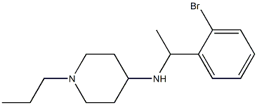 N-[1-(2-bromophenyl)ethyl]-1-propylpiperidin-4-amine Struktur