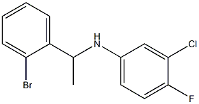 N-[1-(2-bromophenyl)ethyl]-3-chloro-4-fluoroaniline Struktur