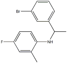 N-[1-(3-bromophenyl)ethyl]-4-fluoro-2-methylaniline Struktur