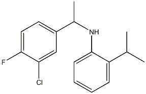 N-[1-(3-chloro-4-fluorophenyl)ethyl]-2-(propan-2-yl)aniline Struktur