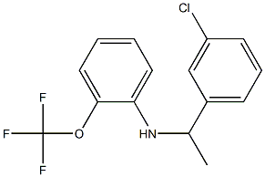 N-[1-(3-chlorophenyl)ethyl]-2-(trifluoromethoxy)aniline Struktur