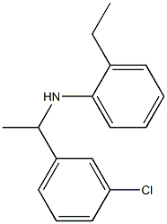 N-[1-(3-chlorophenyl)ethyl]-2-ethylaniline Struktur