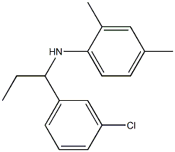 N-[1-(3-chlorophenyl)propyl]-2,4-dimethylaniline Struktur