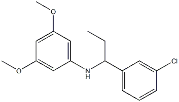 N-[1-(3-chlorophenyl)propyl]-3,5-dimethoxyaniline Struktur