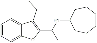 N-[1-(3-ethyl-1-benzofuran-2-yl)ethyl]cycloheptanamine Struktur