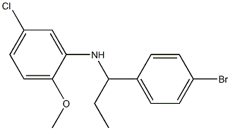 N-[1-(4-bromophenyl)propyl]-5-chloro-2-methoxyaniline Struktur