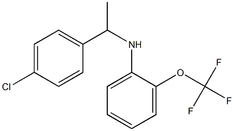 N-[1-(4-chlorophenyl)ethyl]-2-(trifluoromethoxy)aniline Struktur