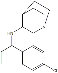 N-[1-(4-chlorophenyl)propyl]-1-azabicyclo[2.2.2]octan-3-amine Struktur