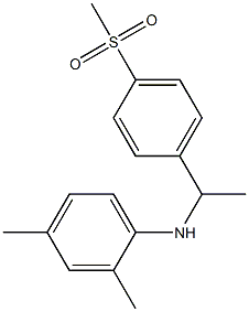 N-[1-(4-methanesulfonylphenyl)ethyl]-2,4-dimethylaniline Struktur