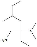 N-[1-(aminomethyl)-1-ethyl-3-methylpentyl]-N,N-dimethylamine Struktur