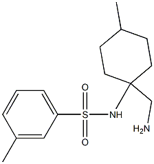 N-[1-(aminomethyl)-4-methylcyclohexyl]-3-methylbenzene-1-sulfonamide Struktur