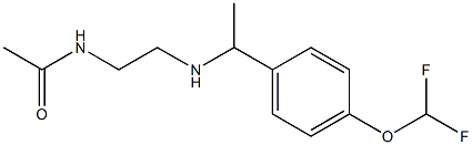 N-[2-({1-[4-(difluoromethoxy)phenyl]ethyl}amino)ethyl]acetamide Struktur