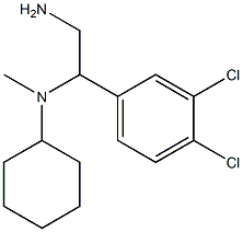 N-[2-amino-1-(3,4-dichlorophenyl)ethyl]-N-methylcyclohexanamine Struktur