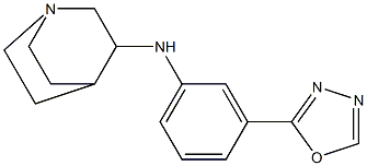 N-[3-(1,3,4-oxadiazol-2-yl)phenyl]-1-azabicyclo[2.2.2]octan-3-amine Struktur