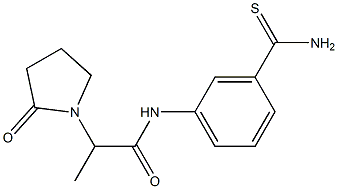 N-[3-(aminocarbonothioyl)phenyl]-2-(2-oxopyrrolidin-1-yl)propanamide Struktur