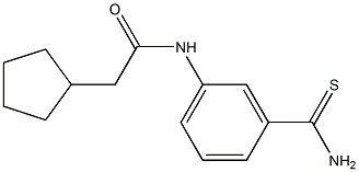 N-[3-(aminocarbonothioyl)phenyl]-2-cyclopentylacetamide Struktur