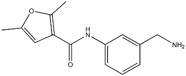 N-[3-(aminomethyl)phenyl]-2,5-dimethyl-3-furamide Struktur