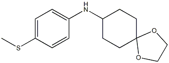 N-[4-(methylsulfanyl)phenyl]-1,4-dioxaspiro[4.5]decan-8-amine Struktur