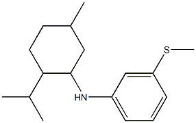 N-[5-methyl-2-(propan-2-yl)cyclohexyl]-3-(methylsulfanyl)aniline Struktur