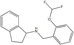 N-{[2-(difluoromethoxy)phenyl]methyl}-2,3-dihydro-1H-inden-1-amine Struktur