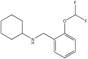 N-{[2-(difluoromethoxy)phenyl]methyl}cyclohexanamine Struktur