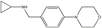 N-{[4-(morpholin-4-yl)phenyl]methyl}cyclopropanamine Struktur