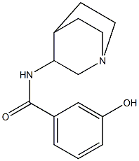 N-{1-azabicyclo[2.2.2]octan-3-yl}-3-hydroxybenzamide Struktur