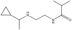 N-{2-[(1-cyclopropylethyl)amino]ethyl}-2-methylpropanamide Struktur