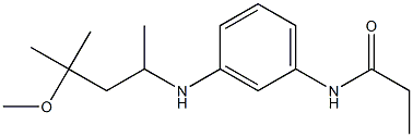 N-{3-[(4-methoxy-4-methylpentan-2-yl)amino]phenyl}propanamide Struktur