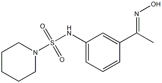 N-{3-[1-(hydroxyimino)ethyl]phenyl}piperidine-1-sulfonamide Struktur