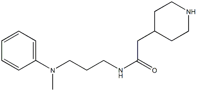 N-{3-[methyl(phenyl)amino]propyl}-2-piperidin-4-ylacetamide Struktur