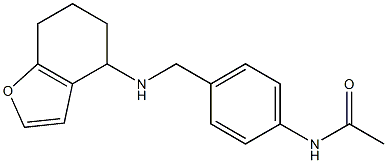 N-{4-[(4,5,6,7-tetrahydro-1-benzofuran-4-ylamino)methyl]phenyl}acetamide Struktur